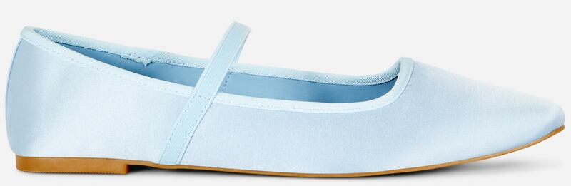 Satin blue ballerina, €9, Penneys