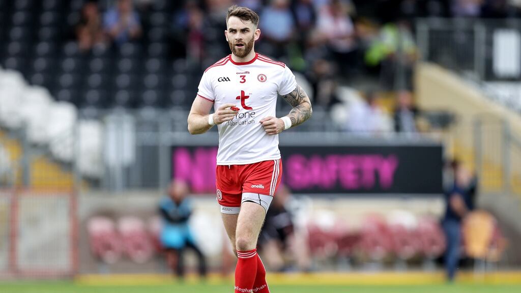 Ronan McNamee will be available for Tyrone’s Ulster SFC semi-final against Donegal on Sunday. Photograph: Laszlo Geczo/Inpho