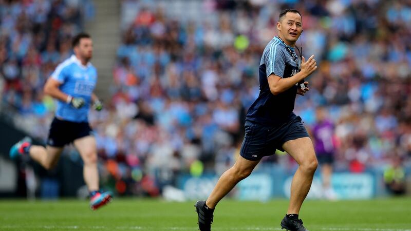 Jason Sherlock at Croke Park this summer. “Being back involved in Dublin in 2015 put me at peace as a sportsperson.” Photograph: Ryan Byrne/Inpho