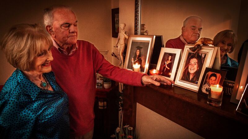 Patricia and Noel McCarthy, whose daughter, Yvonne, was killed near Rathduff between Cork and Mallow in 2001. Photograph: Michael Mac Sweeney/Provision for The Irish Times