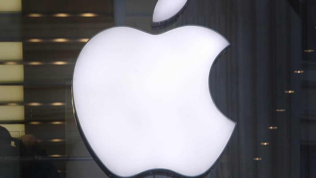 In New York, Apple shares were up 0.5 per cent a day after hitting a two-year low. Photograph: Philip Toscano/PA Wire