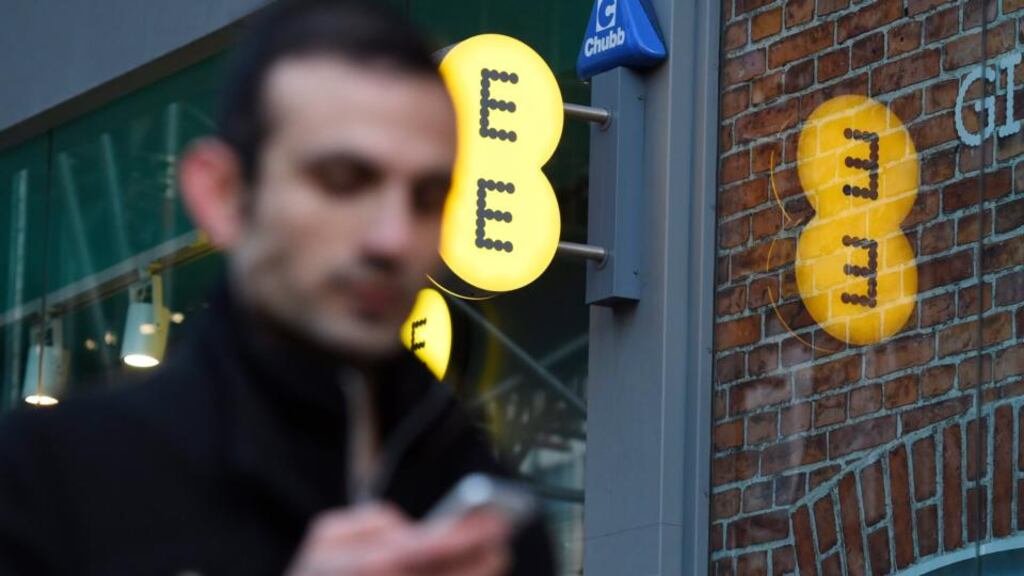 An EE logo on a shop in central London: BT had spent the last few weeks in exclusive talks with the owners of EE, Orange and Deutsche Telekom, about a deal. Photograph: Facundo Arrizabalaga/EPA