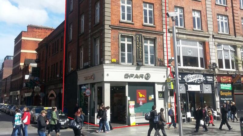 The O’Connell Street premises, with a shop and offices, earns an annual rent of €82,500