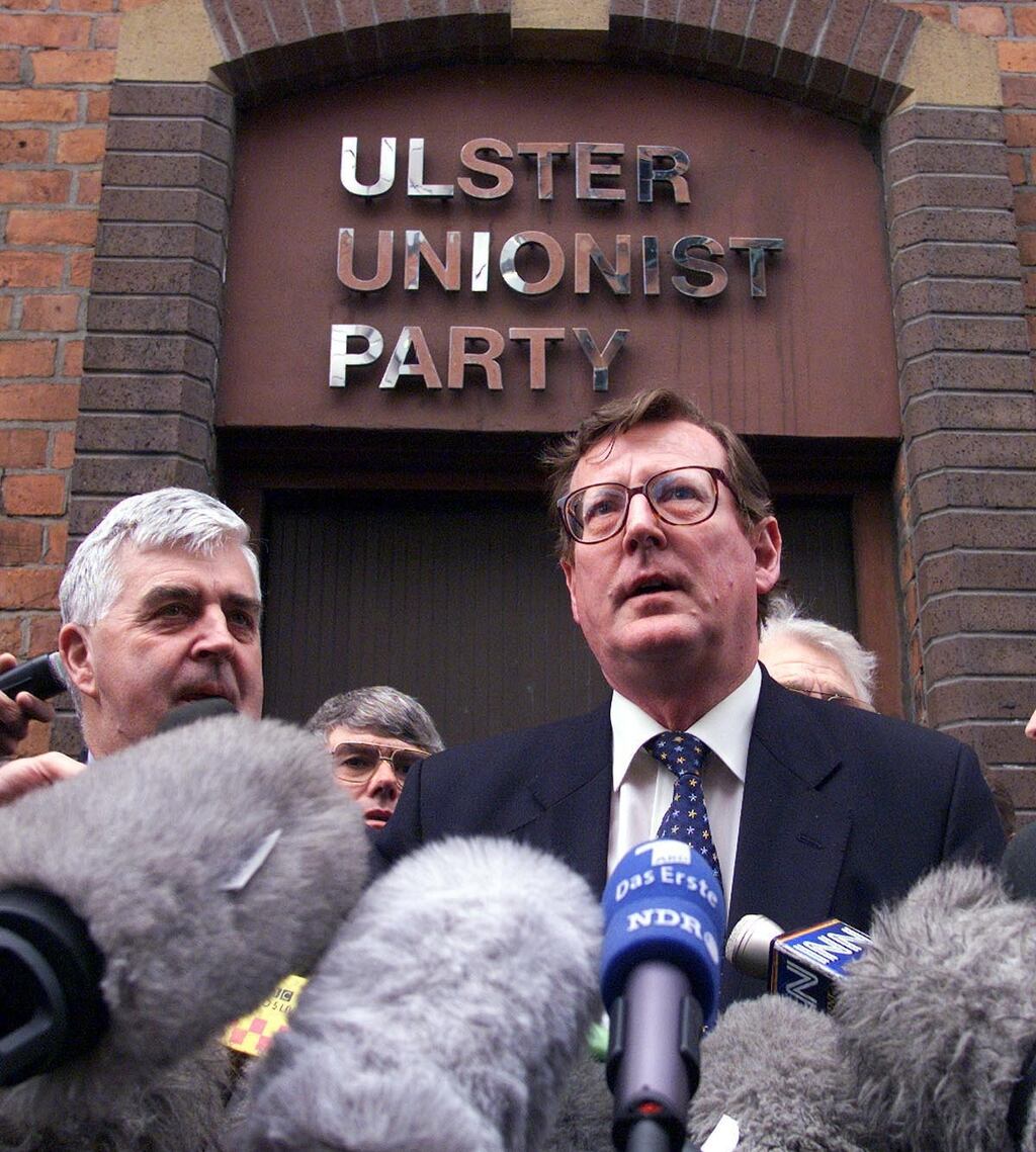 Then Ulster Unionist leader David Trimble with colleagues in 1997 (Paul Faith/Pa Wire)