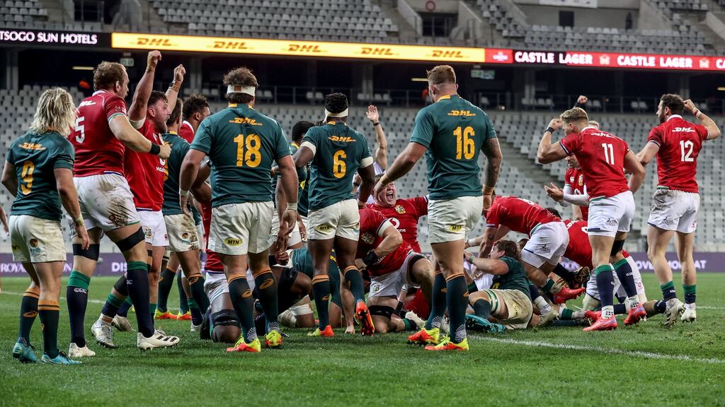 The British & Irish Lions’ only try in the Test series against South Africa came from Luke Cowan-Dickie in the first Test. Photograph: Dan Sheridan/Inpho