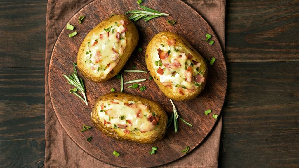 Potato skins contain a lot of fibre. Photograph: iStock