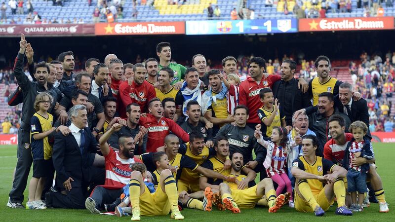 La Liga champions 2013-2014. Photograph: Getty Images