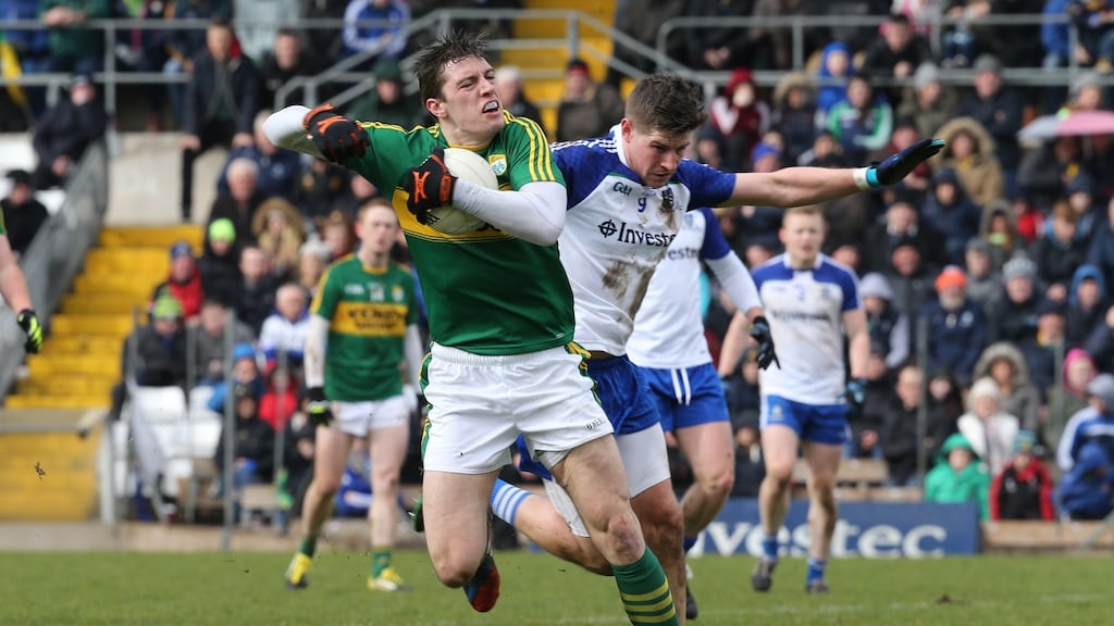 David Moran’s Kerry turned things up a notch in the second half against Monaghan. Photograph: Inpho