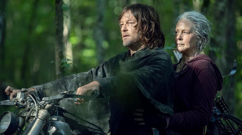 Norman Reedus and Melissa McBride in The Walking Dead