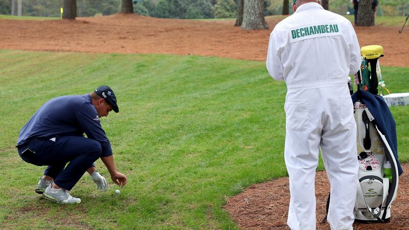 Bryson DeChambeau hung on to make the cut at Augusta. Photograph: Jamie Squire/Getty
