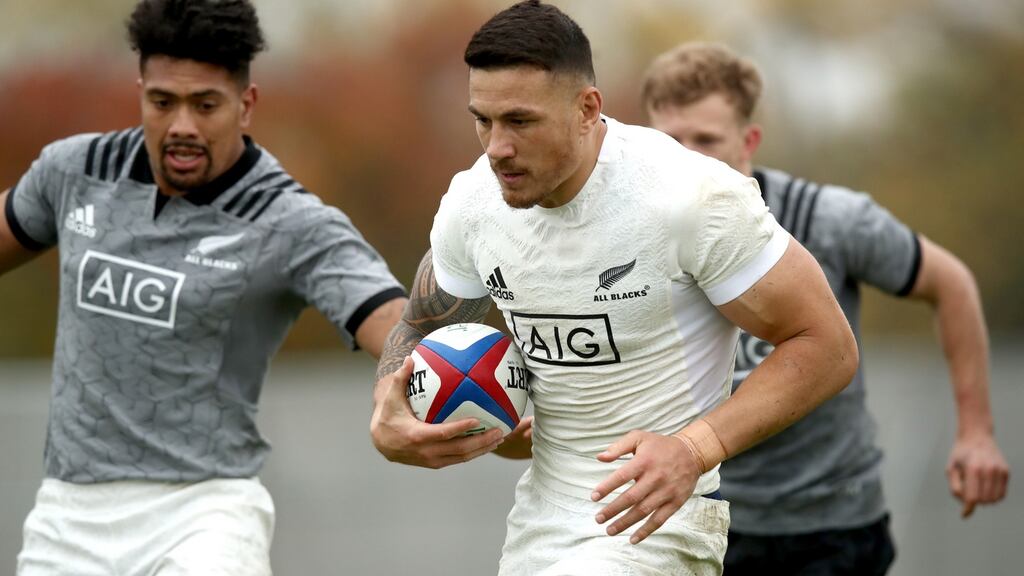 Sonny Bill Williams of the All Blacks during training at The Lensbury ahead of their meeting with England at Twickenham. Photo: Phil Walter/Getty Images