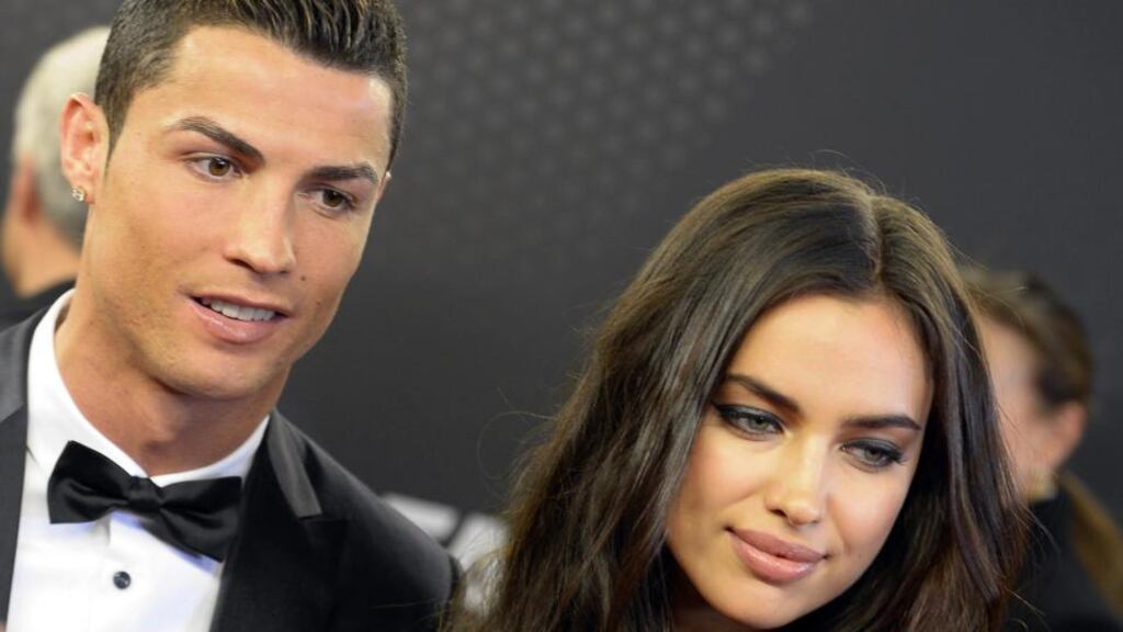 Cristiano Ronaldo arriving with  his wife  Irina Shayk   at the  Fifa Ballon d’Or 2013 gala   in Zurich, Switzerland. Photograph:  Walter Bieri/EPA