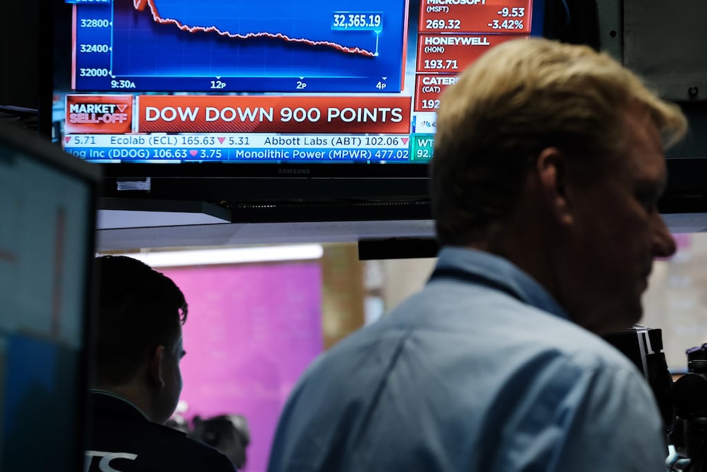 If the US falls into recession, the S&P 500 could fall by 25 per cent to 3,000, a Morgan Stanley analyst has warned. Photograph: Spencer Platt/Getty Images