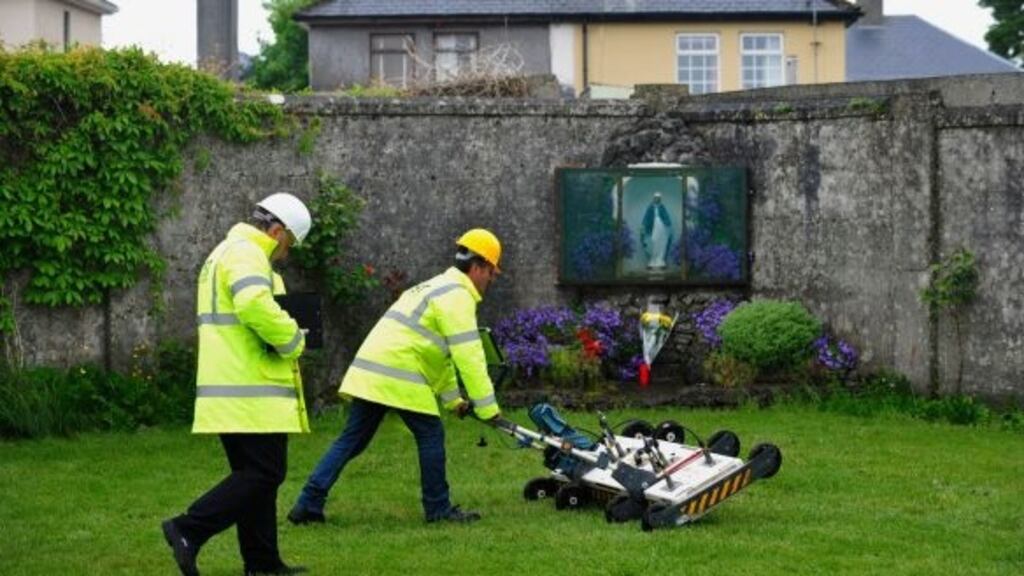 The remains of a significant number of juveniles were found at the site of the former mother and baby home in Tuam, Co Galway. Photograph: Aidan Crawley/EPA