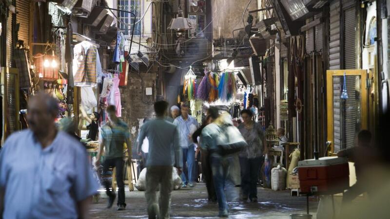 Market: Souk Al-Khayyateen, in the old city of Damascus. Photograph: Tim Gerard Barker/Lonely Planet/Getty