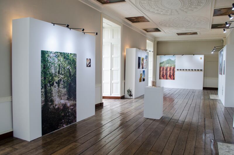 The Invention of Memory, installation view (Benedetta Casagrande and Leonardo Falascone, foreground, Lucie Khakhoutian, background)