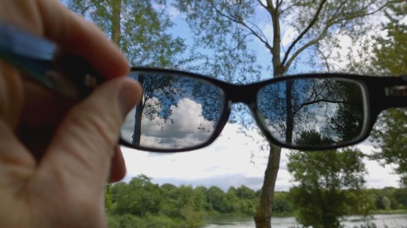 Polarised lenses are laminated with tiny stripes that allow only light from one orientation to enter the wearer’s eyes, thereby cutting down on glare.