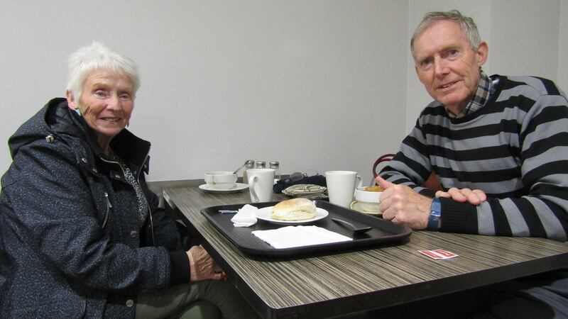 Kathleen and Tony Harkin in Doherty’s Cafe in the Bogside, Derry