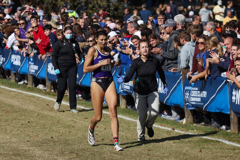 Sophie O'Sullivan running for the Washington Huskies in last year's NCAA Cross-Country Championship at Apalachee Regional Park in Tallahassee, Florida. Photograph: Jason Parkhurst/NCAA Photos via Getty Images