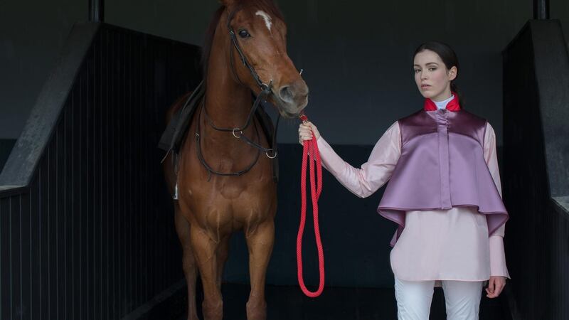 NCAD graduate Katie McGowan is the winner of the Kildare Village Racing Colours Competition.