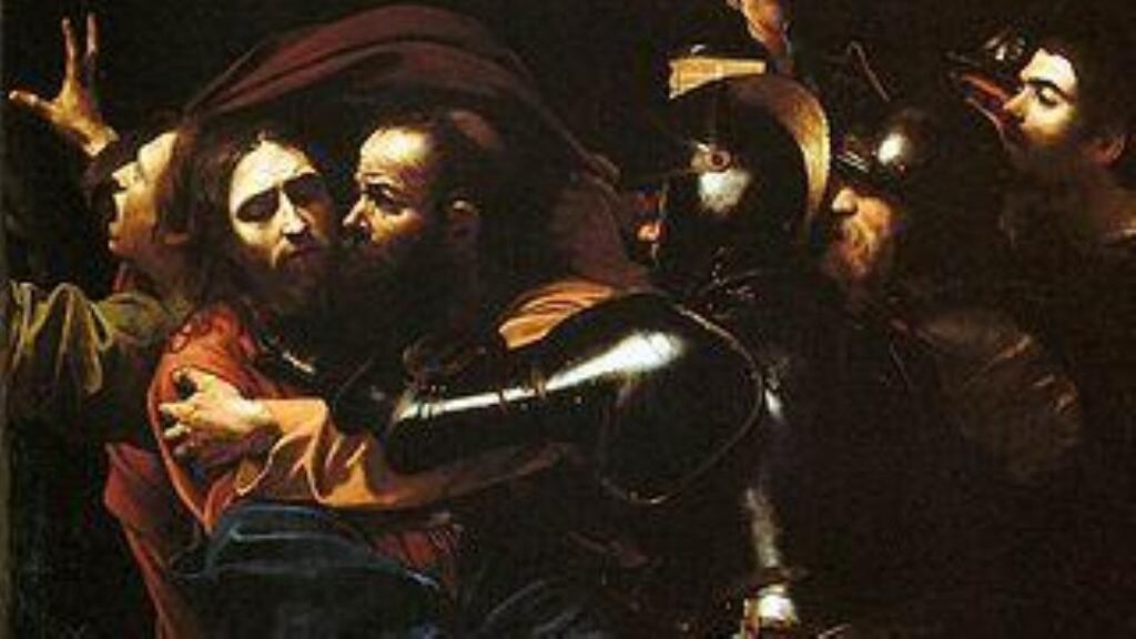 Caravaggio, “The Taking of Christ”. On indefinite loan to the National Gallery of Ireland from the Jesuit Community, Dublin