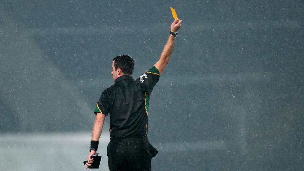 Danny Murphy: “The application of rules by the referee is not the problem. Fouling is the real problem and no colour of card is required for those playing by the rules.” Photograph: James Crombie/Inpho