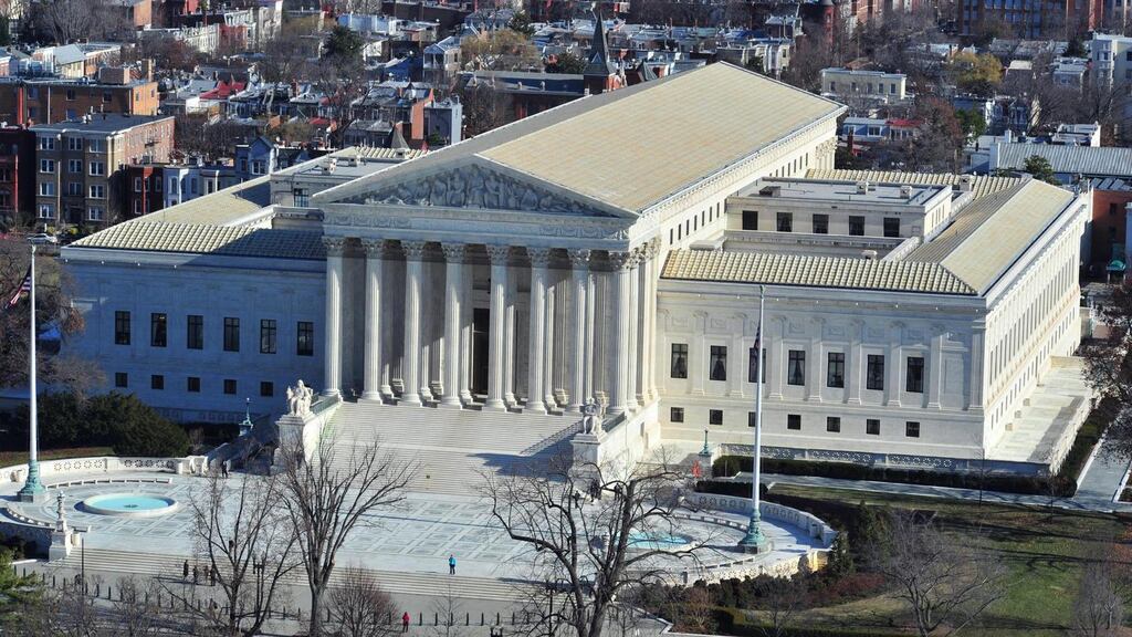 The US Supreme Court: yesterday’s case concerns long-standing US foreign policy that the president has sole authority to state who controls Jerusalem. Photograph: Karen Bleier/AFP/Getty Images