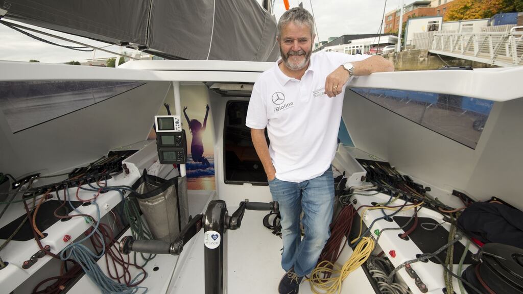Enda O’Coineen: preparing to cross the equator and still another month away from finishing his Vendee Globe single handed race. Photograph: Dara Mac Donaill / The Irish Times