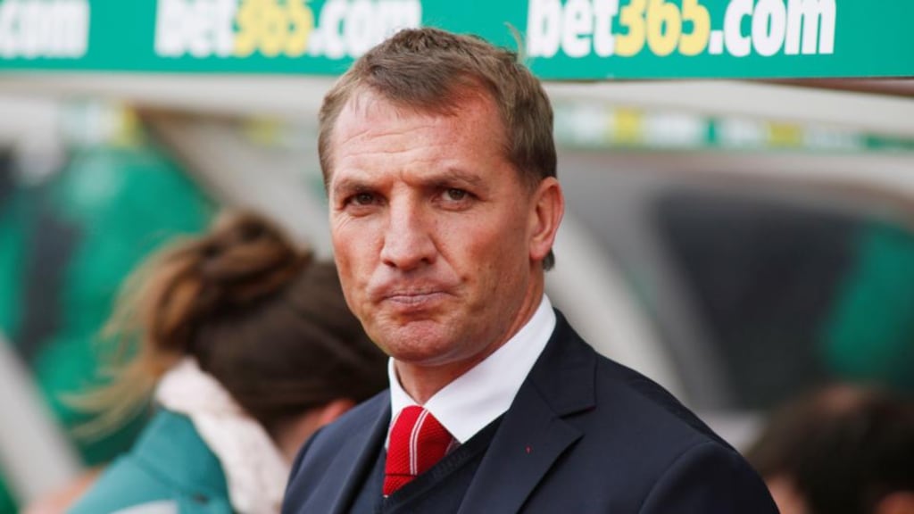 Brendan Rodgers oversaw a humiliating 6-1 defeat at Stoke City, Liverpool’s worst result since 1963. Photograph: Ed Sykes/Reuters