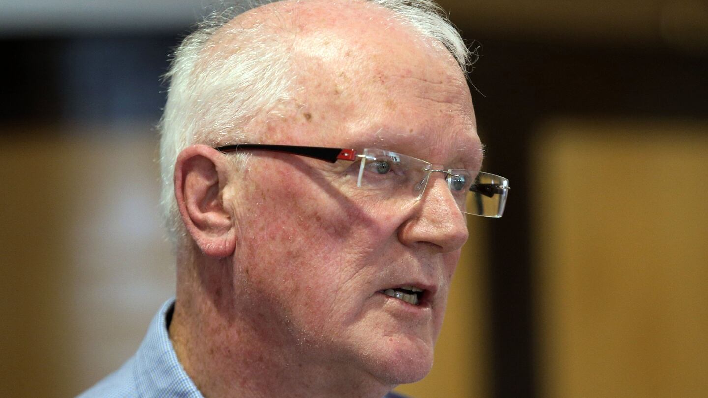 Fr Brendan Hoban speaking at the Association of Catholic Priests’ second regional meeting in Tuam, Co Galway. Photograph: Joe O’Shaughnessy