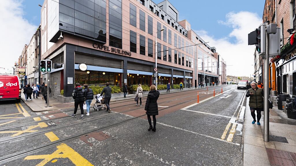 BidX1 is guiding €450,000 for a modern office with two car-parking spaces at the Capel Building in Dublin 7.