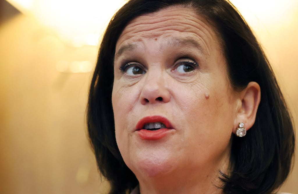 Sinn Féin leader Mary Lou McDonald declined to rule herself out of the Áras race earlier this month. Photograph: Andy Rain/EPA