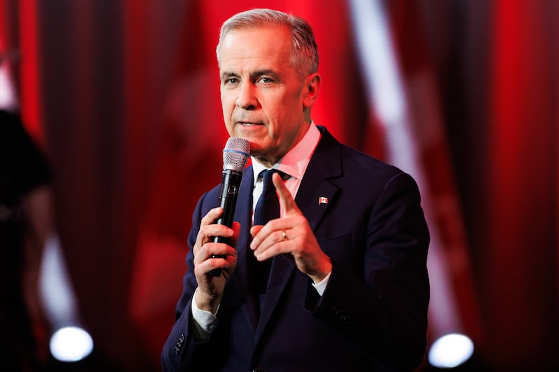 Canada's prime minister Mark Carney has momentum as he leads the Liberal Party into an election. Photograph: Cole Burston/New York Times