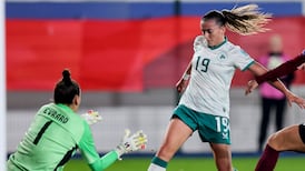 Abbie Larkin’s last-minute goal secures Nations League promotion for Ireland