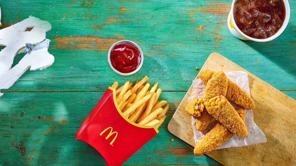 McDonald’s Veggie Dippers will go on sale on January 2nd in both adult meal and Happy Meal sizes. Photograph: Red Consultancy/PA Wire