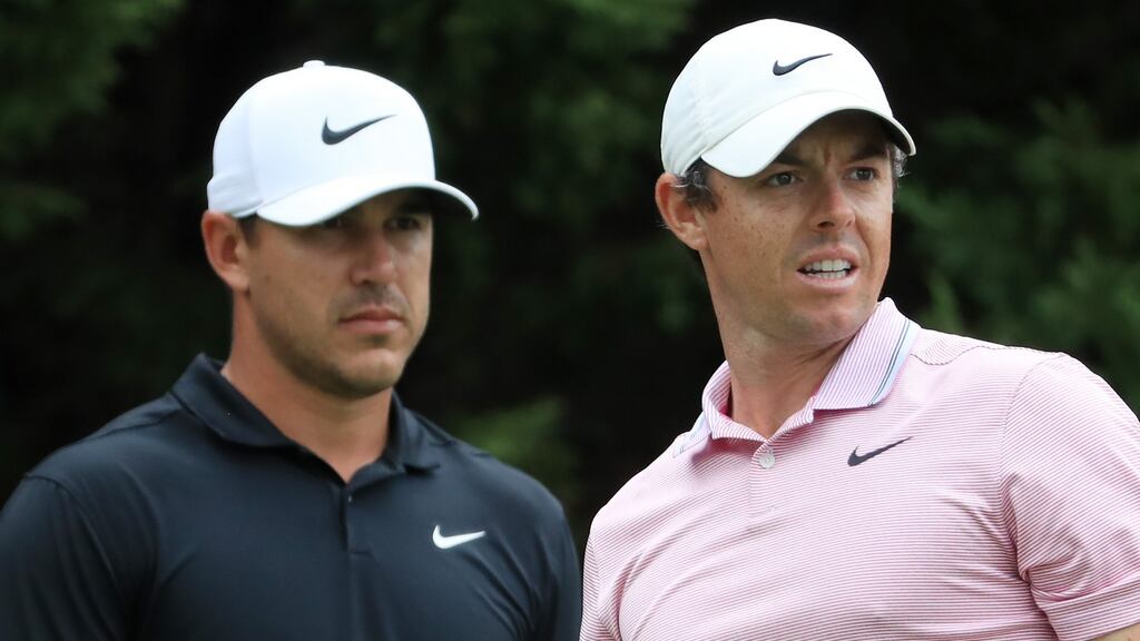 Brooks Koepka has suggested there is no rivalry between him and Rory McIlroy. Photograph: Streeter Lecka/Getty