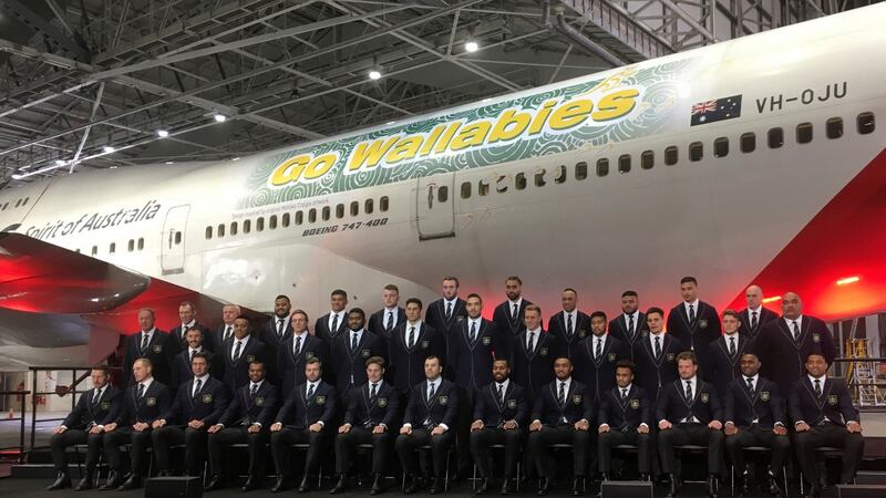 Australia 31-man squad for Japan. Photograph: Nick Mulvenney/Reuters
