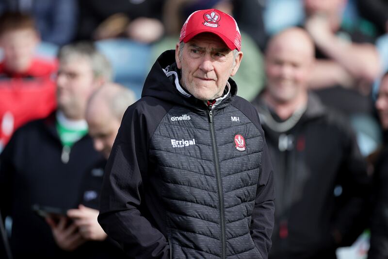 Derry manager Mickey Harte. Photograph: Laszlo Geczo/Inpho