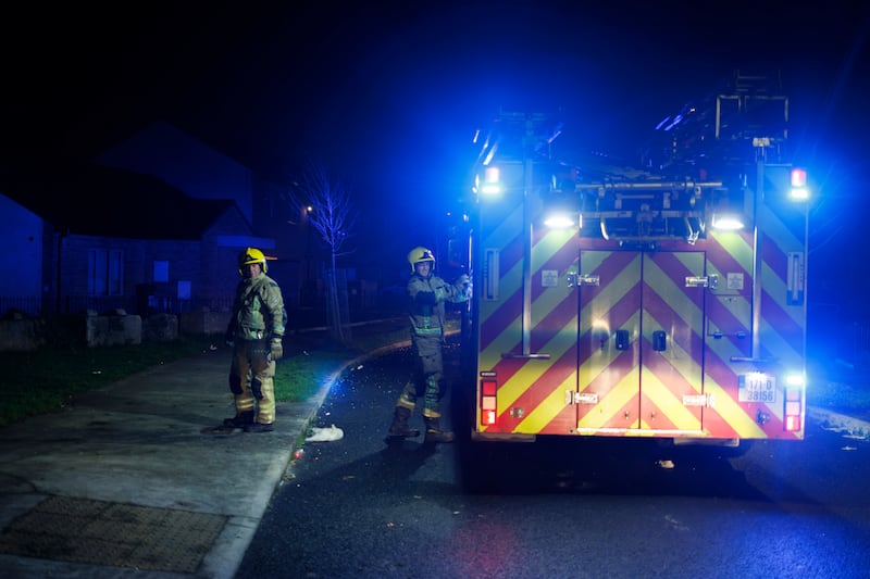 A Tallaght Fire Station crews responds to a call. Photograph: Dan Dennison
