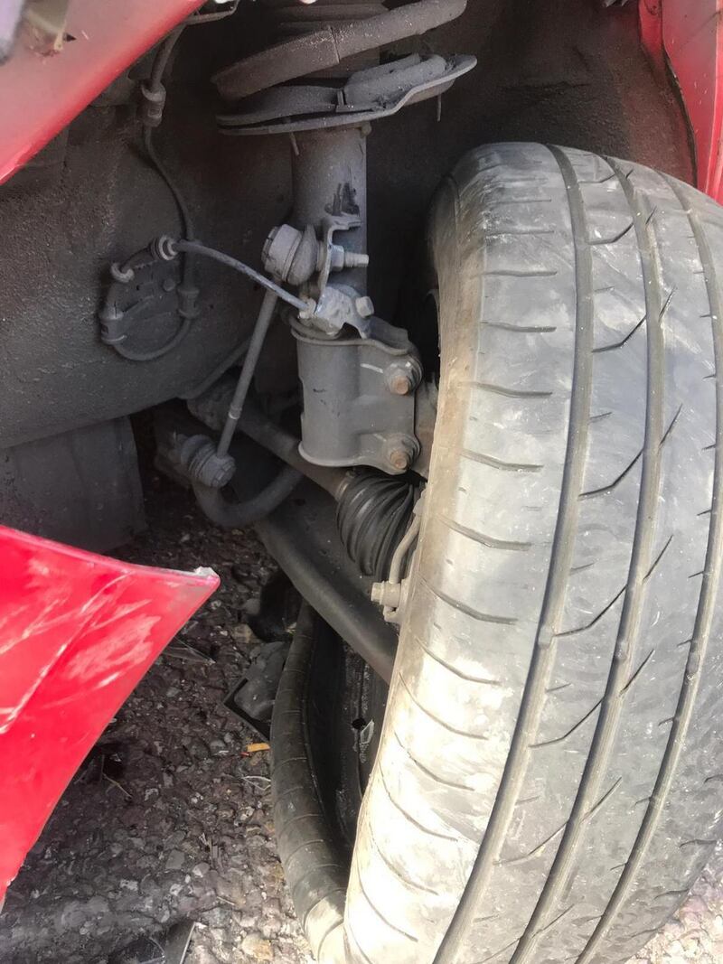 “They must have hit it with some force because the damage done to is just crazy.”