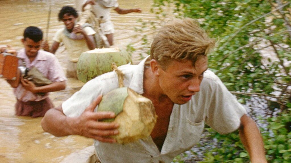 David Attenborough appearing on his first TV wildlife show Zoo Quest in 1956, as the series will be screened in colour to mark his 90th birthday. Photograph: PA/BBC