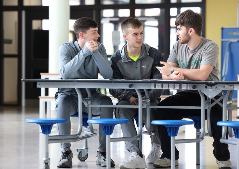 Cormac Taaffe, Aron Kavanagh and Ilyas Ugurlu. Photograph: Dara Mac Dónaill