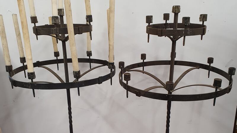 The Game of Thrones metal candelabras are estimated at €400-€800 by Seán Eacrett.