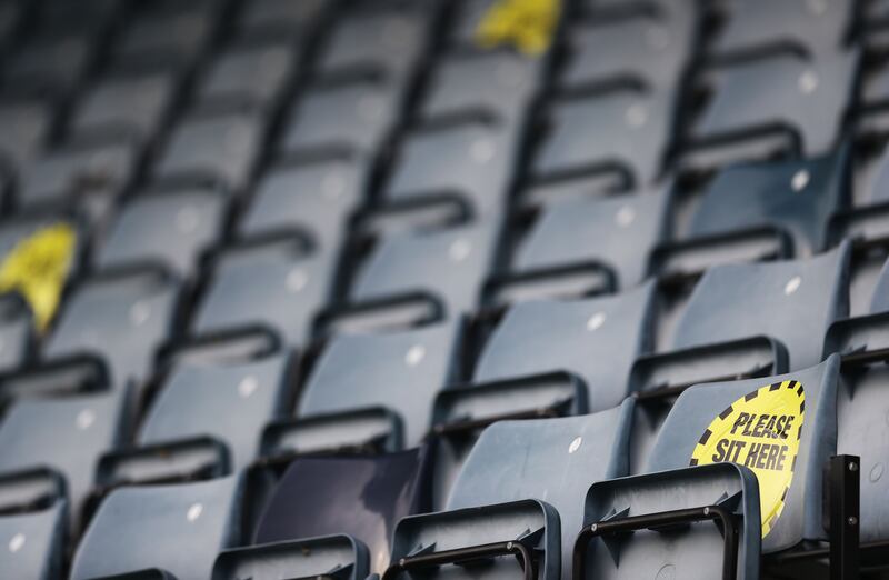 Covid seating arrangements for Dublin v Clare on June 5th, 2021. Photograph: Lorraine O’Sullivan/Inpho