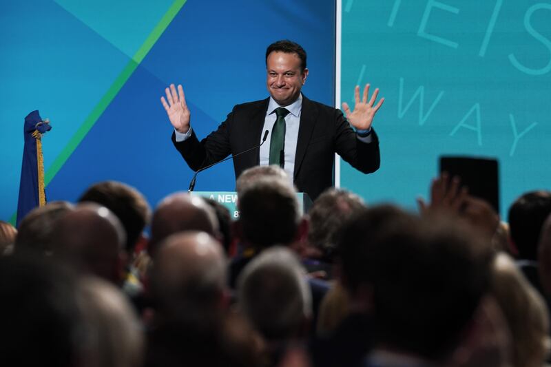 Varadkar speaking at the ardfheis on Saturday. Photograph: Brian Lawless/PA Wire