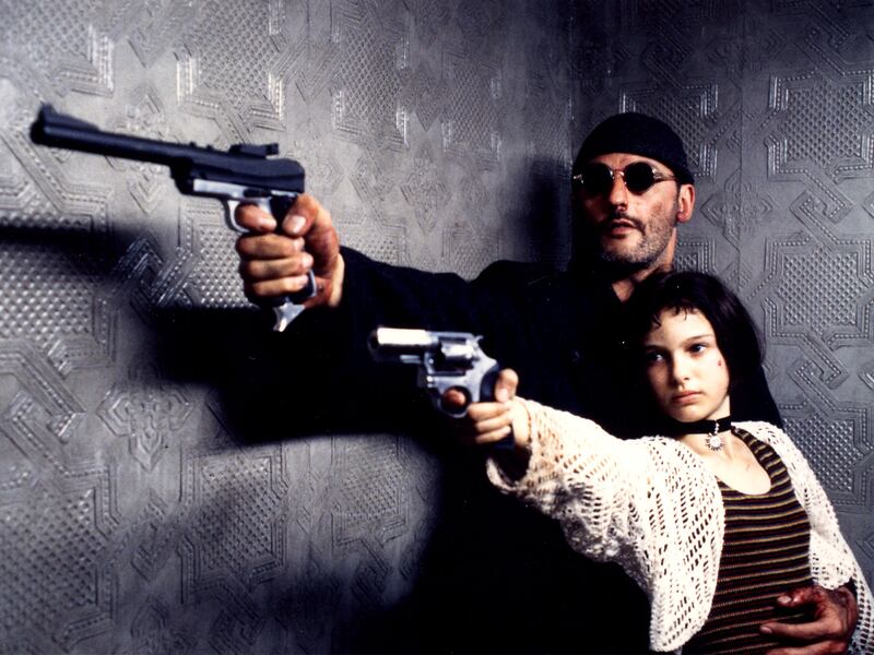 Jean Reno and Natalie Portman in Léon: The Professional, the 1994 film directed by Luc Besson