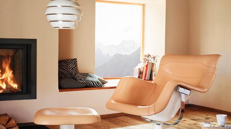 Recliner and footstool, available  from the Finnish Design Shop,  costs €6,579 and   €2,434 respectively.