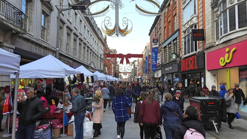 Shoppers in Henry Street on the hunt for a bargain in the new year sales. File photograph: Getty