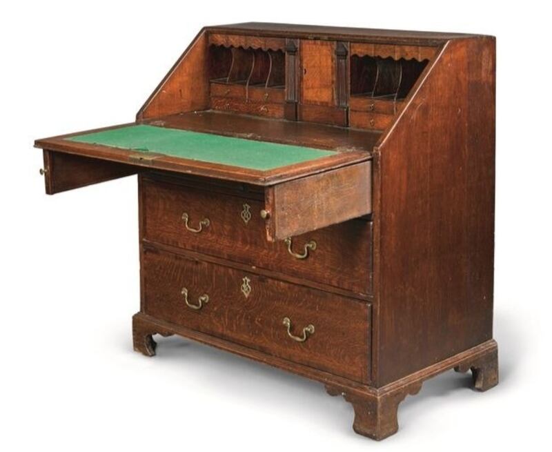W B Yeats’s writing desk
