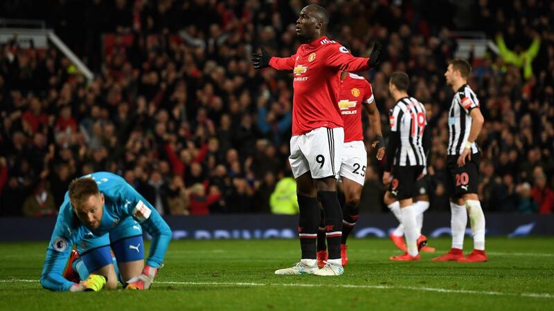 Romelu Lukaku ended his goul drought against Newcastle. Photograph: Gareth Copley/Getty
